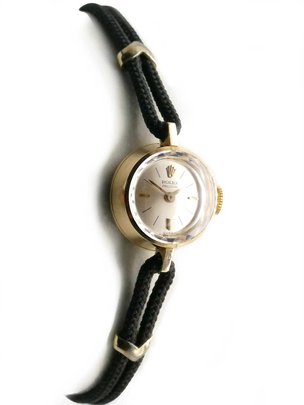 Vintage Rolex Precision 9181 Ladies 18K Solid Gold Cocktail Dress Watch